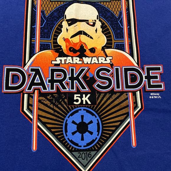 Run Disney 5k Star Wars Darkside Run Medium New - Picture 1 of 4